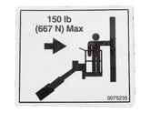 0075235 Decal, Side Load 150 Lbs | Snorkel